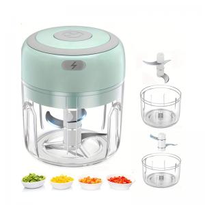 Electric Mini Garlic Chopper,Food Processor,Portable Cordless Garlic Mincer Masher,Meat Grinder with USB Charging - 副本