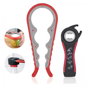 Multi Function 5 in 1 Multi Function Can Opener Bottle Opener Jar Opener Kit with Silicone Handle