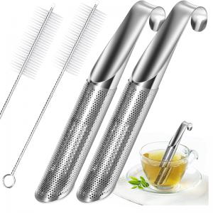 food grade stainless steel Stick Pipe Tea Steeper cylindrical tea tube tea Infuser Strainer