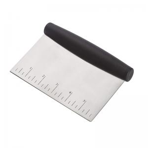 Wholesale high quality dough bench scraper stainless steel pastry dough bench scraper with ruler