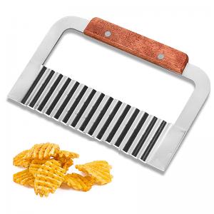 Crinkle Cutters French Fry Slicer Stainless Steel Vegetable Salad Chopping Knife 