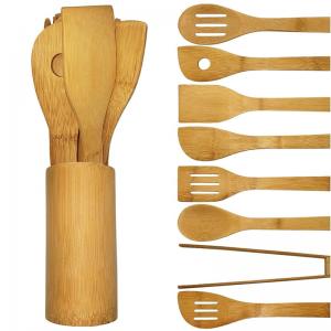 New Shovel Bamboo Spatula kitchen Utensil 7 pcs Set