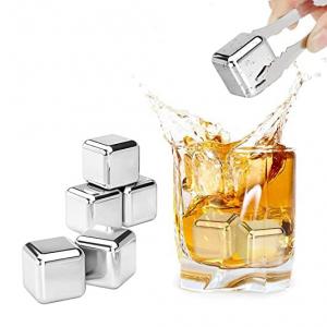 Reusable Chilling Whiskey Stones 304 Stainless Steel Ice Cubes Whiskey Cubes