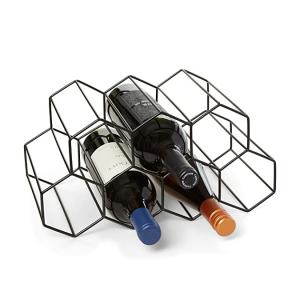  Wire Wine Shelf Rack Countertop Storage Holder Wine Bottle Holder Kitchen & Tabletop Metal Wine Rack