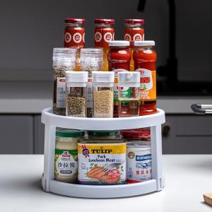 Lazy Susan Turntable Cabinet Organizer 360 Degree Rotating Spice Rack