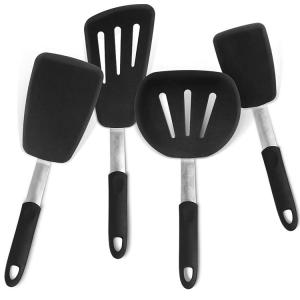 Silicone Spatula Turner Set Large  Heat Resistant Extra Large and Wide Spatulas