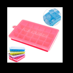 Wholesale Easy-Release  Silicone Ice Tray with Removable Lid 24 Ice Cube Molds for  Cocktail