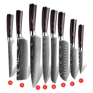 Kitchen Knife Sets Chef Knives High Carbon Stainless Steel and Pakkawood Handle