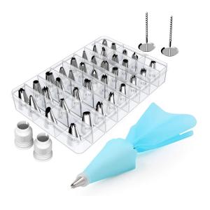 Stainless Steel Cake Pastry Nozzles Piping Icing Tips Sets / Cake Supplies Decorating Tips Tool