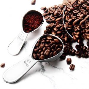 2 Pack Stainless Steel Measuring Coffee Scoop 2&1 tablespoon Short Handle Tablespoon Measuring Spoons for Coffee Tea Sugar