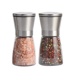 Factory Premium Stainless Steel Spice Mill with Adjustable Coarseness Salt and Pepper Grinder Set