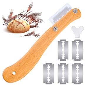 Bread Lame Tools Bakery Scraper Dough Breads Scoring Knife With Blades And Cover