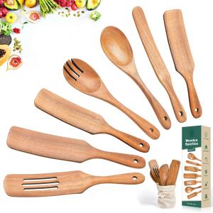  Eco-friendly Kitchenware Cooking New Shovel Bamboo Spatula kitchen Utensil Set