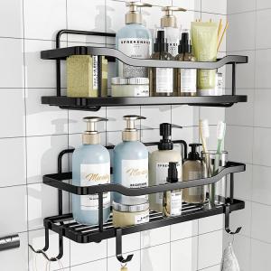 2-Pack Adhesive Shower Caddy, Shower Shelf, No Drilling Rustproof Stainless Steel Shower Organizer for Inside Shower