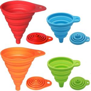 Foldable Silicone Collapsible Funnels for Filling Water Bottle Liquid 