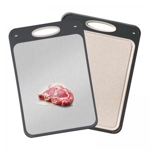 Stainless Steel Cutting Board,Double-Sided Meat Cutting Board for kitchen